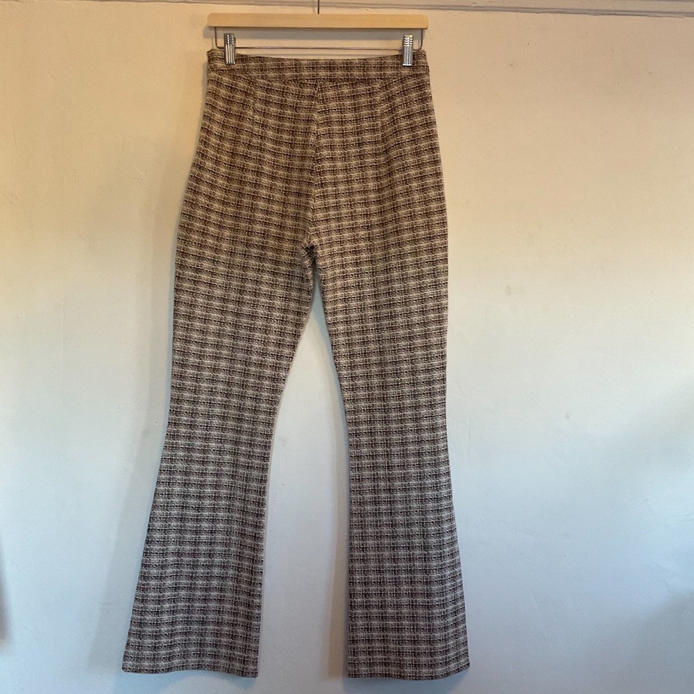 Fate Tweed Trousers Multi-colored Retro Flare Academia Beatnick Preppy Cute Sm - Picture 3 of 6